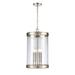 Breakwater Bay Guarascio 12.75" Wide 4-Light Pendant - Polished Nickel Glass in Black | 22.75 H x 12.75 W x 12.75 D in | Wayfair