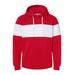 J America 8644 Men's Varsity Pullover Hooded Sweatshirt in Red size XL | Cotton/Polyester Blend JA8644, 8644JA