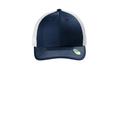 Port Authority C112ECO Eco Snapback Trucker Cap in True Navy Blue/White size OSFA | Polyester