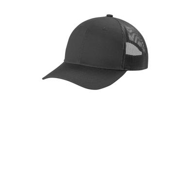 Port Authority YC112 Youth Snapback Trucker Cap in Grey Steel size OSFA | Cotton