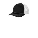 Port Authority YC112 Youth Snapback Trucker Cap in Black/White size OSFA | Cotton