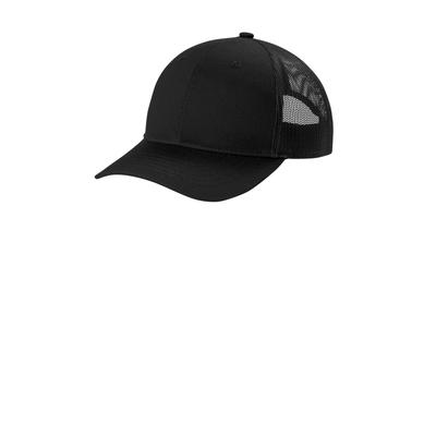 Port Authority YC112 Youth Snapback Trucker Cap in Black size OSFA | Cotton