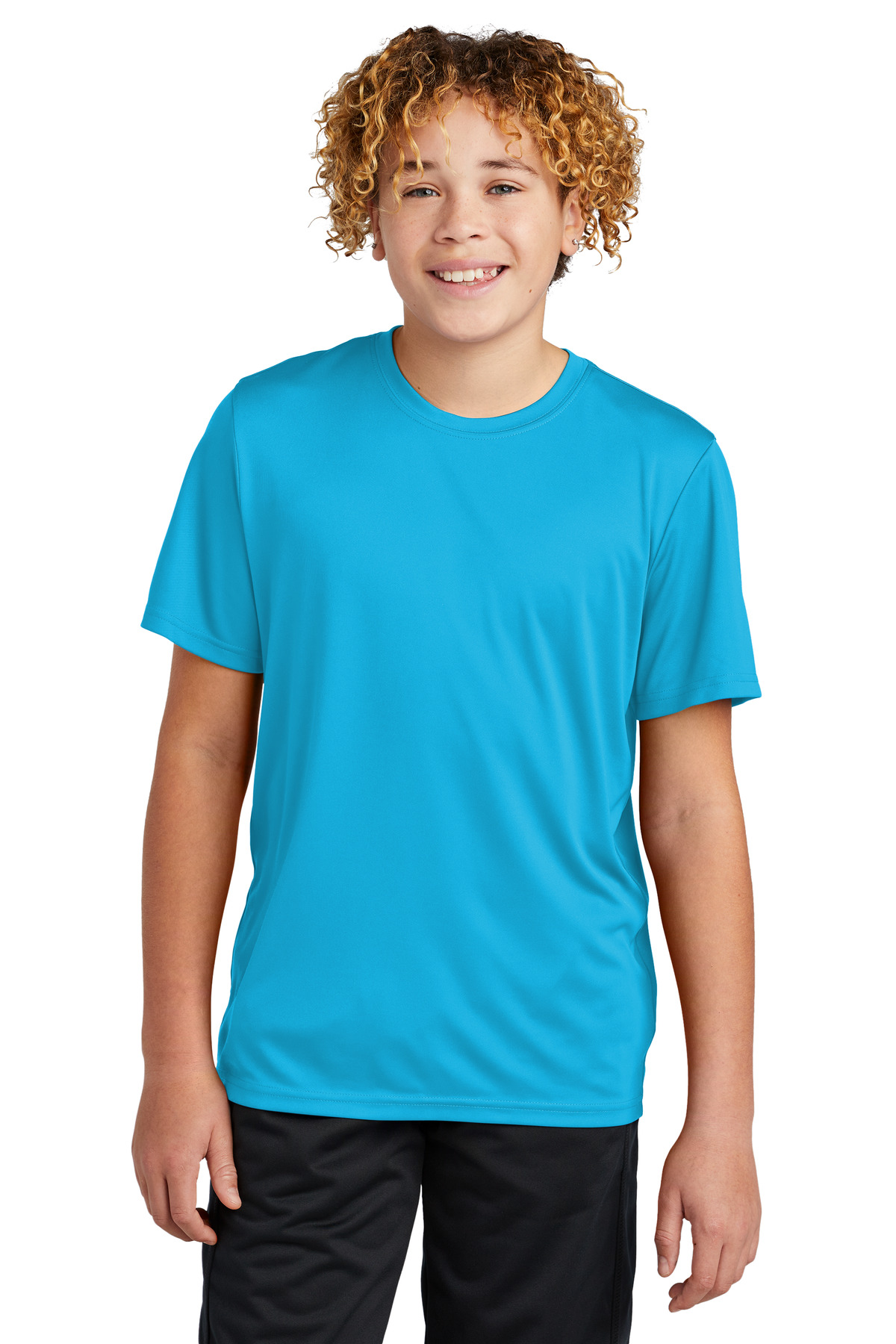 Sport-Tek YST720 Youth PosiCharge Re-Compete Top in Atomic Blue size Large | Polyester YST72