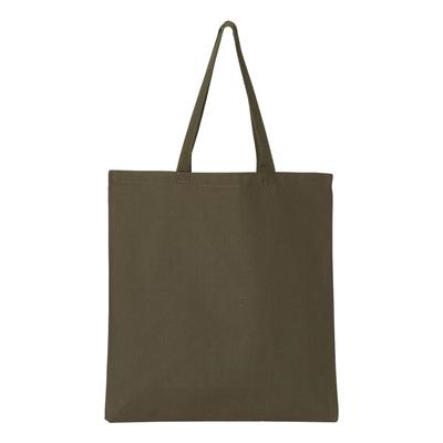 Q-Tees Q800 Promotional Tote Bag in Army | Canvas Q0800
