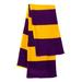 Sportsman SP02 Rugby-Striped Knit Scarf in Purple/Gold | Acrylic