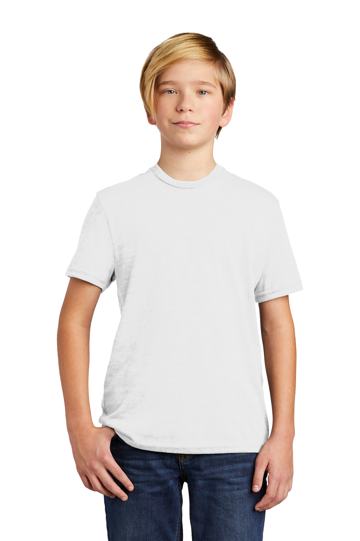 Allmade AL207 Youth Tri-Blend Top in Bright White size Large | Triblend