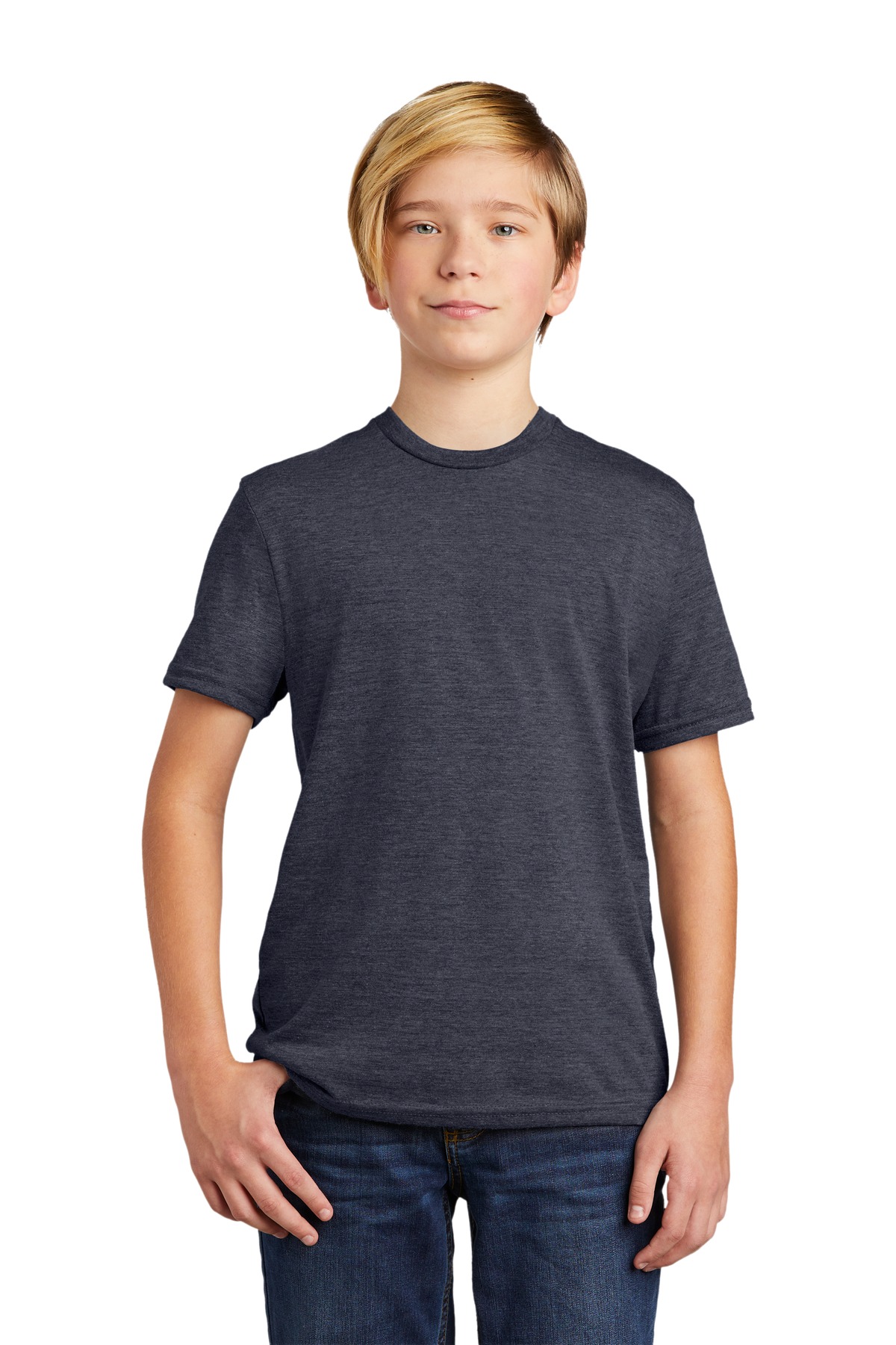 Allmade AL207 Youth Tri-Blend Top in Rebel Blue size XL | Triblend