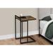 Monarch Specialties Modern Accent Table, C-Shaped End Metal, Black - 16"L x 18.25"W x 26.5"H