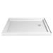 Dreamline SlimLine 36 Inch D x 60 Inch W x 2-3/4 Inch H Right Drain Double Threshold Shower Base in White DLT-1036602