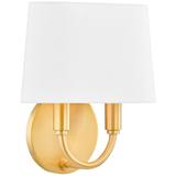 Mitzi Clair 10 1/2" High Aged Brass Wall Sconce