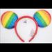 Disney Accessories | Disney Parks Pride Love Headband Ears Cutie Gift Shdr 2021 Rainbow Mickey Mouse | Color: Red/Yellow | Size: Os