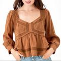 American Eagle Outfitters Tops | Nwt American Eagle Blouse | Color: Brown | Size: Xs