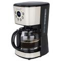 Korona 10666 Retro-Kaffeemaschine | Crème | 1,5 Liter | Filterkaffeemaschine | LCD-Display | Timer | Kaffeeautomat inkl. Permanentfilter