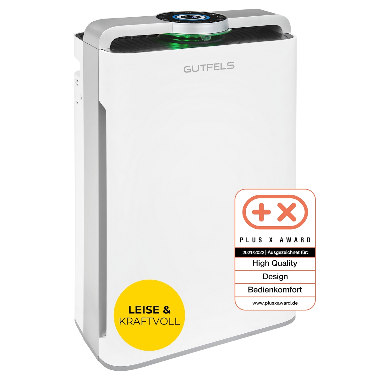 GUTFELS Luftreiniger und Luftbefeuchter für Wohnung, Kombigerät, 7-Fach-Filtertechnologie, für 60-70 m² Raumgröße, LR 67015 we Image