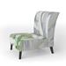 Slipper Chair - East Urban Home Flower Cleome Splash II - Tranditional Upholstered Slipper Chair in Black/Brown/Gray | Wayfair