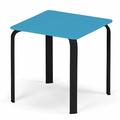 Telescope Casual Robinett Plastic/Resin Outdoor Side Table Plastic/Metal in Blue/Black | 19.5 H x 18 W x 18 D in | Wayfair 5108PQ002