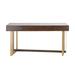 Everly Quinn Desk Wood/Metal in Brown/Yellow | 30 H x 60 W x 24 D in | Wayfair A2689BA37F434E09BF2F2EED837C4BAD