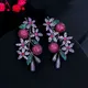 CWWZircons – boucles d'oreilles en forme de feuille pour femmes bijoux de luxe en zircon cubique