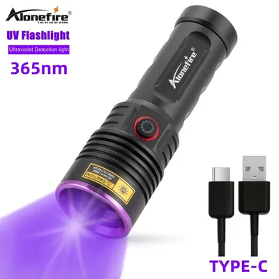 Alonefire-Lampe de poche UV portable 45W 365 lumière noire ultraviolette déterminer le scorpion