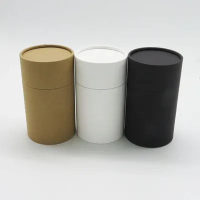 Boîte cylindrique ronde en carton kraft bouteille d'huile tube d'emballage en carton figurines