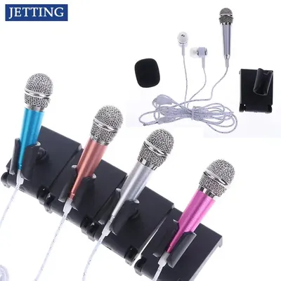 Mini microphone karaoké stéréo avec écouteurs micro studio KTV taille de montage sur support