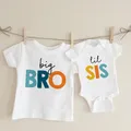 Vêtements assortis pour la famille Big Brother Little Adjust t-shirt pour garçons barboteuse pour