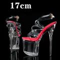 Sandales à Talons Hauts Transparents et Imperméables pour Femme Chaussures Sexy en Clip Modèle