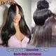 Extensions de Cheveux Humains Lisses Yaki Clair pour Femme Noire Bande Ins Microlinks Bruts