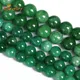 Perles de jade émeraude verte naturelle pour la fabrication de bijoux perles rondes en vrac pour