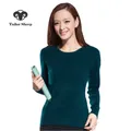 Pull en cachemire de vison doux et confortable pour femme pull à col rond mince fond tout