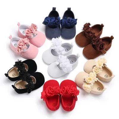 Prewalker – chaussures à semelle souple pour nouveau-né de 0 à 18 mois jolies chaussures à semelle
