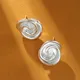 SA silverture – boucles d'oreilles en argent Sterling 925 pour femme gros bijou fleur argent