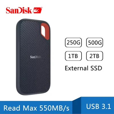 SanDisk 2 to type-c Portable SSD de 1 to 500 GO 550M Disque dur Externe USB 3.1 HD SSD Disque dur 4