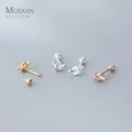 MODIAN – boucles d'oreilles classiques à petits nœuds pour femmes argent Sterling 925 3 couleurs