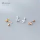 MODIAN – boucles d'oreilles classiques à petits nœuds pour femmes argent Sterling 925 3 couleurs