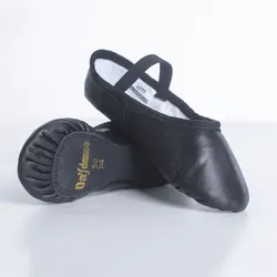 Chaussures de Ballet en cuir véritable pour filles chaussures professionnelles de danse en salle de