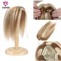 Vsr-Topper cheveux 100% naturels pour femmes une pièce couleurs piano blond 10 pouces dentelle