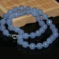 Bleu 10mm à facettes perles rondes en pierre jades chaude perles calcédoine whoelsale prix haute