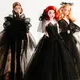 Magnifique robe de mariée noire BJD pour Barbie vêtements beurre robes de soirée tenue FR ST