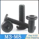 10 pièces M3 M4 M5 M6 M8 noir en acier au carbone CM grand plat hexagonal douille Allen vis meubles