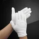 Gants blancs en coton pour hommes et femmes mitaines de travail gants anti-transpiration gants