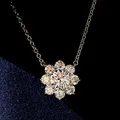 Huitan – collier de fleur de luxe avec zircon cubique AAA colliers doux pour femmes éternité