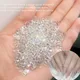 Présentoir à ongles en diamant cristal clair de taille mixte grand strass à fond pointu clair pour