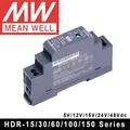 Alimentation électrique ultra mince de rail de DIN de forme d'étape de Mean Well de C 24V HDR-15-24
