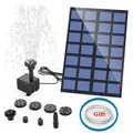 AISITIN-Pompe de fontaine solaire avec 6 buses et tuyau d'eau de 4 pieds 62 pompes solaires pour