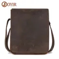 JOYIR – sacoche Vintage en cuir Crazy Horse pour hommes sac à rabat décontracté petit sac à