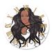 Designart 'Portrait Of African American Woman XV' Modern wall clock