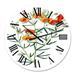 Designart 'Vintage American Flora VIII' Traditional wall clock