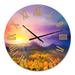 Designart 'Yellow and Golden Daisy Flowers in Wildflower Meadows' Farmhouse wall clock
