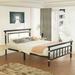 Modern Bed Frame with Headboard and Footboard, Metal Platform Bed Frame with Under Bed Storage, No Box Spring Needed